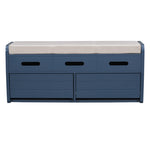 ZUN TREXM Rustic Storage Bench with 2 Drawers, Hidden Storage Space, and 3 False Drawers at the Top, WF323695AAM