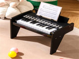 25 Keys Mini Digital Piano for Kids Age 3, Lighted Teaching Mode with 6 Tones & 15 Demo Songs-Black 34333333