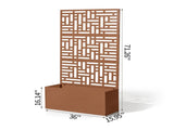 Metal Garden Bed with Trellis, 70 Inch Height Metal Planter Box with Trellis, Garden Box for 73841782