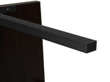 5-Layer Wall-Mounted Density Board Iron Frame Display Rack 23.62*11.81*70.87in Black Walnut Wood 13415907