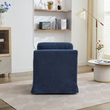29.92'' Swivel Accent Chair, Upholstered Skirted Swivel Chair with Removable Back Cushion, 360 W3188P282084