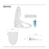 ZUN Smart Bidet Toilet Seat with Side Knob Adjustable Heated Seat with Water Temperature and Pressure T3177P286032