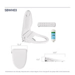 ZUN Smart Bidet Toilet Seat with Side Knob Adjustable Heated Seat with Water Temperature and Pressure 35118846