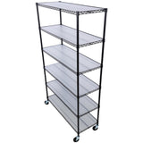 ZUN 6 Tier 6000lbs Capacity NSF Metal Shelf Wire Shelving Unit, Heavy Duty Adjustable Storage Rack with W465142127