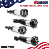 4pc Front & Rear Air Suspension Shock Strut For Mercedes S-Class W220 S430 S500 87588612