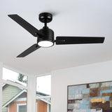 48" Black Lowe Profile Ceiling Fan with Light W1367P247083