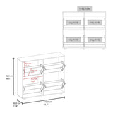 FM FURNITURE Nutrioso Tilt-Out Shoe Storage Cabinet with Multiple Compartments and Modern Desig, B128P301380