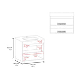 Chaux Floating, Wide Double Door Vanity, With Resin Sink And Two Shelves, Bathroom Storage, Black B200P335379