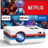 FUDONI Smart Projector with WiFi and Bluetooth, Native 1080P 4K Decoding for Home Cinema, Outdoor 78394914