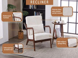 Mid-Century Modern Accent Chair, Arm Chair Living Room Chairs Pillow Upholstered Reading Chair W2989P295373