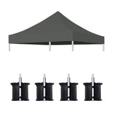 10x10 Canopy Replacement Top for Pop Up Canopy Tent and 4PC Pack Canopy Weight Bag W419P287602