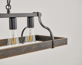 33.7-Inch Black and Gold Vintage Pendant Light, 5 E26 Bulb Sockets, Adjustable Chain Height W1340P251926