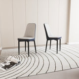 A set of 2 dining chair, modern style chair made of high-quality PU Leather fabric with thick soft 86878339