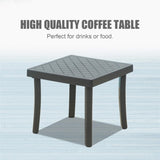 Outdoor Lounge Chair, Aluminum Plastic Patio Chaise Lounge with Side Table & 5 Position Adjustable W1859P149687