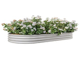 Raised Garden Bed Outdoor, Oval Large Metal Raised Planter Bed for for Plants, Vegetables, and W840102510