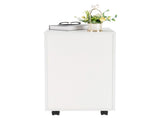 White Wood Grain Density Board Three Drawers Wooden Filing Cabinet 50763248
