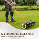 17-inch Lawn Aerator, Rolling Aerator Lawn Tool, Heavy Duty Lawn Aerator Tool, Grass Aerator & 87645449