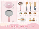 Pink Kids Coffee Kitchen Playset with Microwave Oven Stove for 3 Years Old 90229154