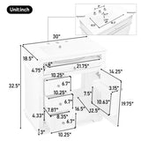 30" Bathroom Vanity with Sink, One Tip-out Drawer, Three Drawers, Door Shelf, Soft Closing Door, N759P227429G
