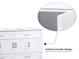 48" White Bathroom Vanity , Abundant Storage Cabinet -4 Soft close doors and 4 drawers W3133P389806