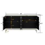 Stronger Vintage Style Buffet Cabinet, Lacquered Accent Storage 4 Door Wooden Cabinets,Thickened W1445P195977