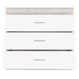 Dresser 29"H, Three Drawers, Metal Hardware, Superior Top, Light Gray / White B097133222
