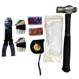 20'' Portable 3-Drawer Steel Toolbox, 4 Layers of Tools with Metal Latches, with Top Storage Tray W110255889