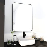 24 x 32 Inch Bathroom Mirror Black Aluminum Frame W99967980