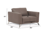 Malaga Taupe Leather Chair B2726P496934