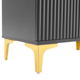 ON-TREND Modern Luxury 4-in-1 Hall Tree with Cushion, Versatile Coat Rack with 8 Gold Hooks and N721P192814E