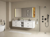 96" Wall Hung Bathroom Vanity Cabinet Fits Double Sinks, Cabinet Only W2287P265094