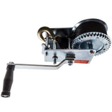 2000lbs Hand Winch Hand 2 Gear Crank Winch Heavy Duty ATV Trailer Boat Silver US 49957498