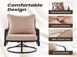 Patio Furniture Set of 2, Outdoor Swivel and Rocking Patio Chairs with 4" Thick Cushions, Bistro Set T3623P409870