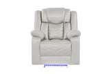 Challenger Modern Contemporary LED Power Recliner Chair made with wood and metal frame in Beige B009P294755