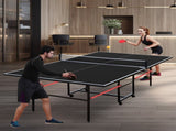 9ft Mid-Size Tennis Foldable & Portable Ping Pong Set for Indoor Games with Net, 2 W1408P385457