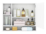 2 in 1 Mirrored Bathroom Wall Cabinet, Space-Saving Medicine Cabinet with Hidden Storage & Shelves 95620396