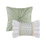 ZUN King/Cal King 5 Piece Seersucker Comforter Set with Throw Pillows B035128846