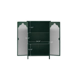 ZUN 2 Doors Metal Storage Cabinet,Display Cabinet with Glass Doors,Metal Kitchen Sideboard Buffet W688P194071