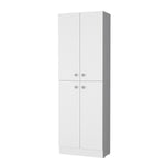 ZUN Cameron Pantry Cabinet with 4 doors and 5 hidden shelves B128P189934