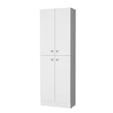 ZUN Cameron Pantry Cabinet with 4 doors and 5 hidden shelves B128P189934