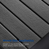 All-Weather Aluminum Outdoor Coffee Table, Modern Coffee Table for Outside, Rectangle Patio Coffee B082P232964