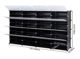 8-Tier Portable 64 Pair Shoe Rack Organizer 32 Grids Tower Shelf Storage Cabinet Stand Expandable 65115046