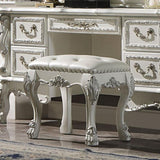Champagne and Bone White Tufted Vanity Stool B062P215392