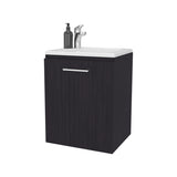 FM FURNITURE Haigleer Creek Bathroom Vanity with Integrated Sink and Faucet, Wengue B128P293878