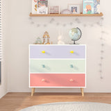 Kids 3 Drawer Dresser, Baby Nightstand for Bedroom, Storage Cabinet for Toddler Child for Living 25977899
