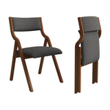Upholstered folding Dining chair, space saving, easy to carry, Dining Room, No assembly W2336P254028
