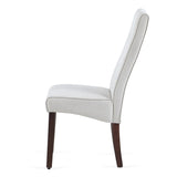 ZUN Beige Dining Chairs Urban Style Fabric Parson Chairs Kitchen Living Room Armless Side Chair with W1516P182408