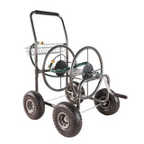 Garden Hose Reel Cart - 4 Wheels Portable Garden Hose Reel Cart with Storage Basket Rust Resistant W227P194231