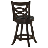 Cappuccino and Black Swivel Counter Height Stool B062P153488