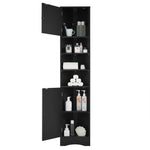 ZUN Multi-Functional Corner Cabinet Tall Bathroom Storage Cabinet with Two Doors and Adjustable Shelves, WF530911AAB